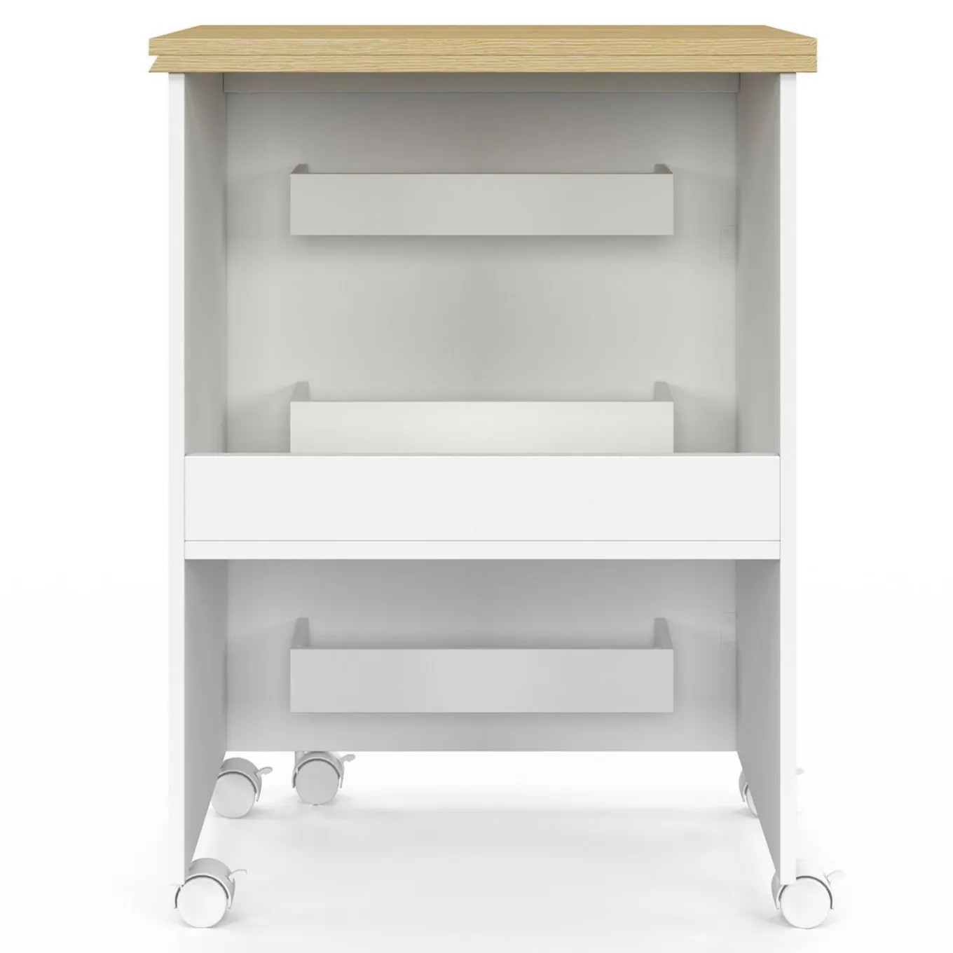 IDMarket Table de couture pliante à roulettes avec 4 étagères* Meubles En Bois|Collection Contemporaine