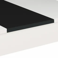 IDMarket Table de cuisine 6 personnes blanche et noire* Meubles Blancs|Collection Design