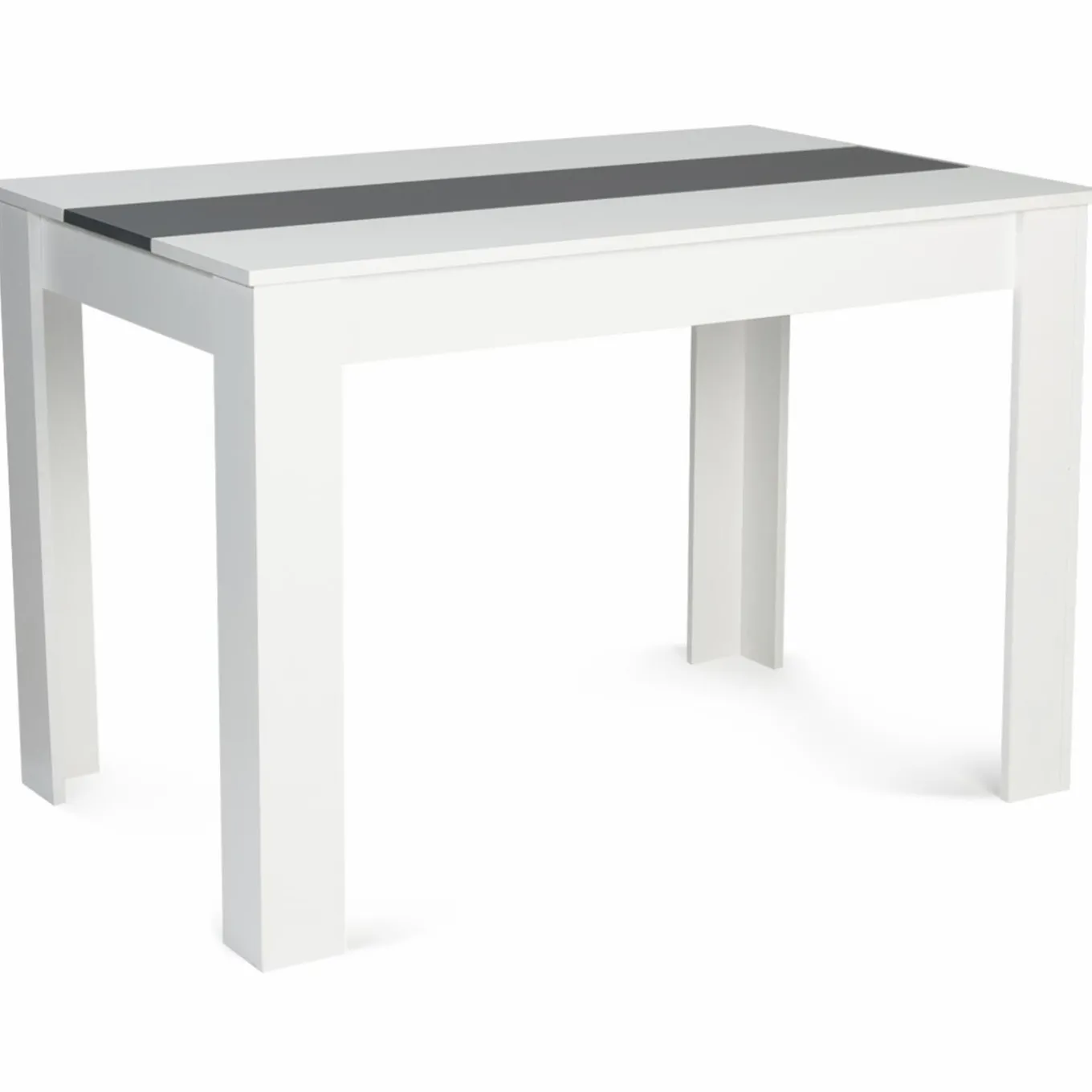 IDMarket Table de cuisine 6 personnes blanche et grise* Meubles Bas|Meubles Blancs