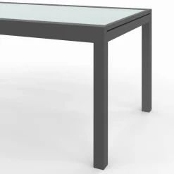 IDMarket Table de jardin extensible 12 places grise avec chaises* Salons De Jardin