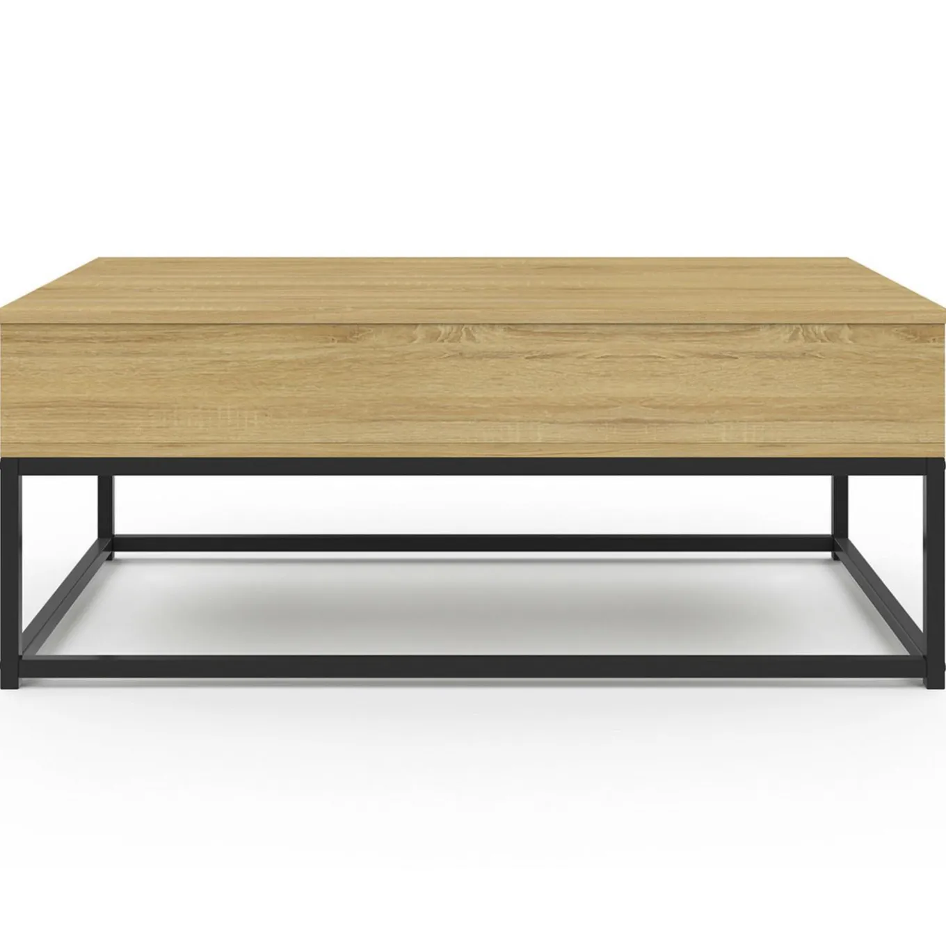 IDMarket Table de salon industrielle avec plateau relevable* Meubles Bas|Meubles En Bois