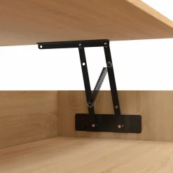 IDMarket Table de salon relevable bois et noir* Meubles Bas|Collection Design