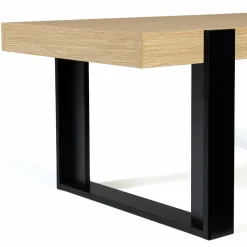 IDMarket Table de salon style industriel bois et noir* Collection Moderne|Salon Complet