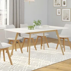 IDMarket Table extensible scandinave blanche* Meubles Blancs|Collection Scandinave
