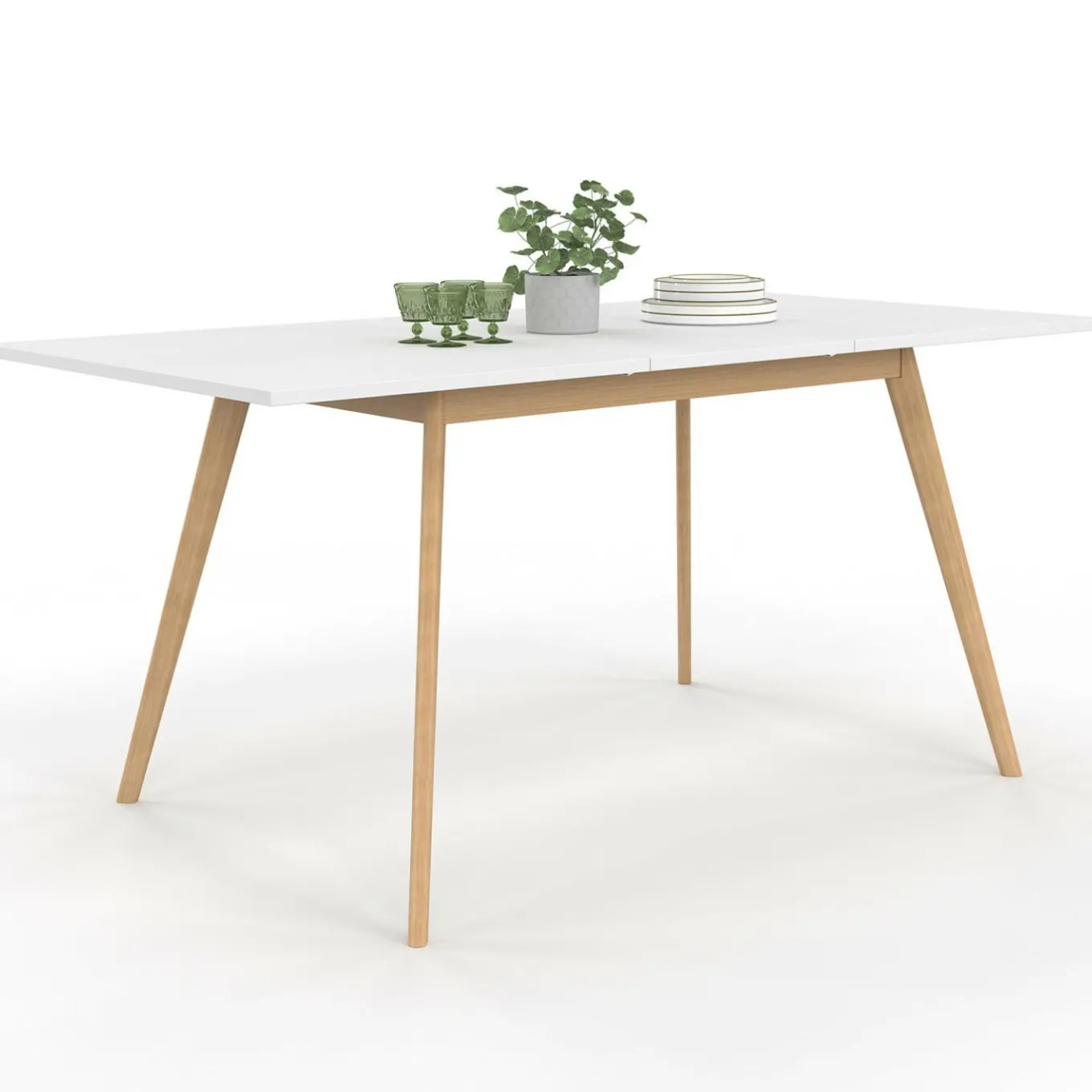 IDMarket Table extensible scandinave blanche* Meubles Blancs|Collection Scandinave