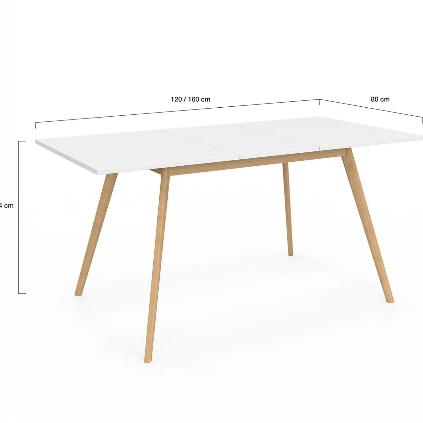 IDMarket Table extensible scandinave blanche* Meubles Blancs|Collection Scandinave