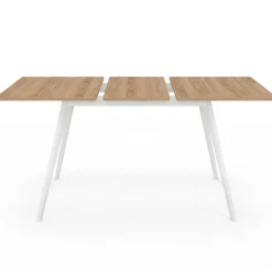 IDMarket Table extensible scandinave bois et pieds blancs* Meubles En Bois|Collection Scandinave