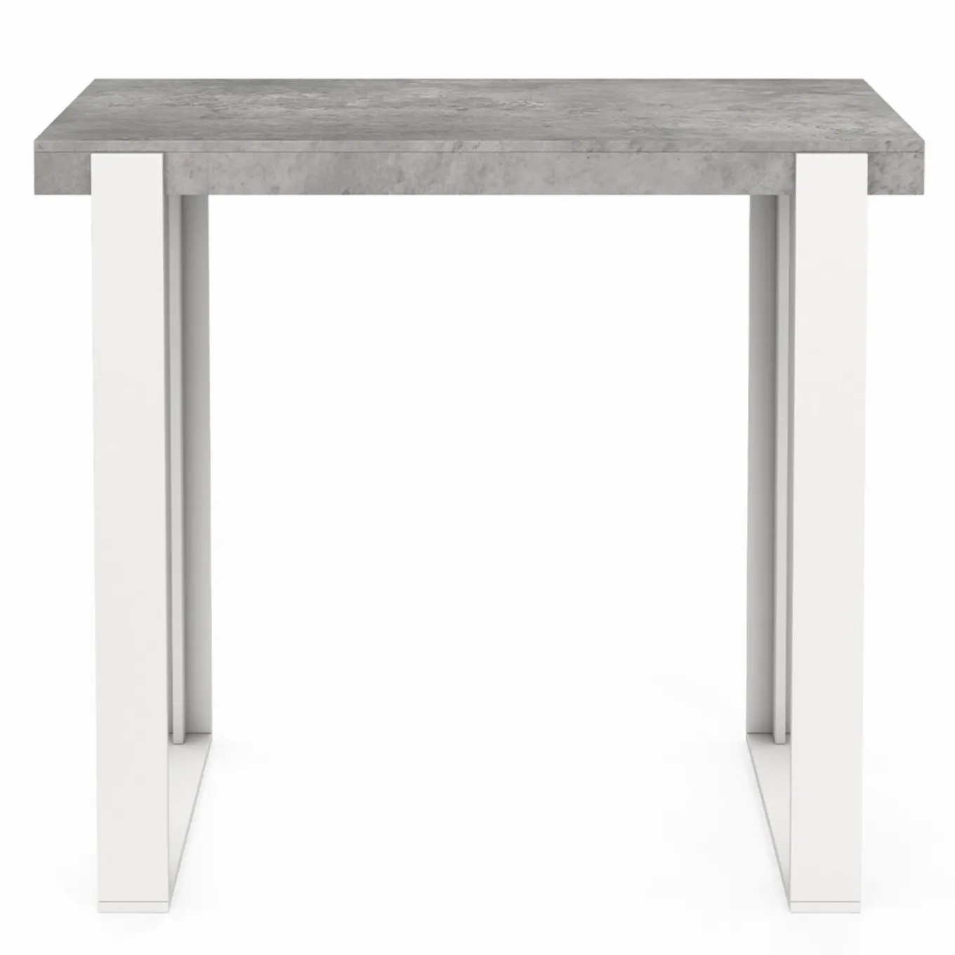 IDMarket Table haute de bar effet béton et blanc 113 cm* Mange Debout|Tables Hautes