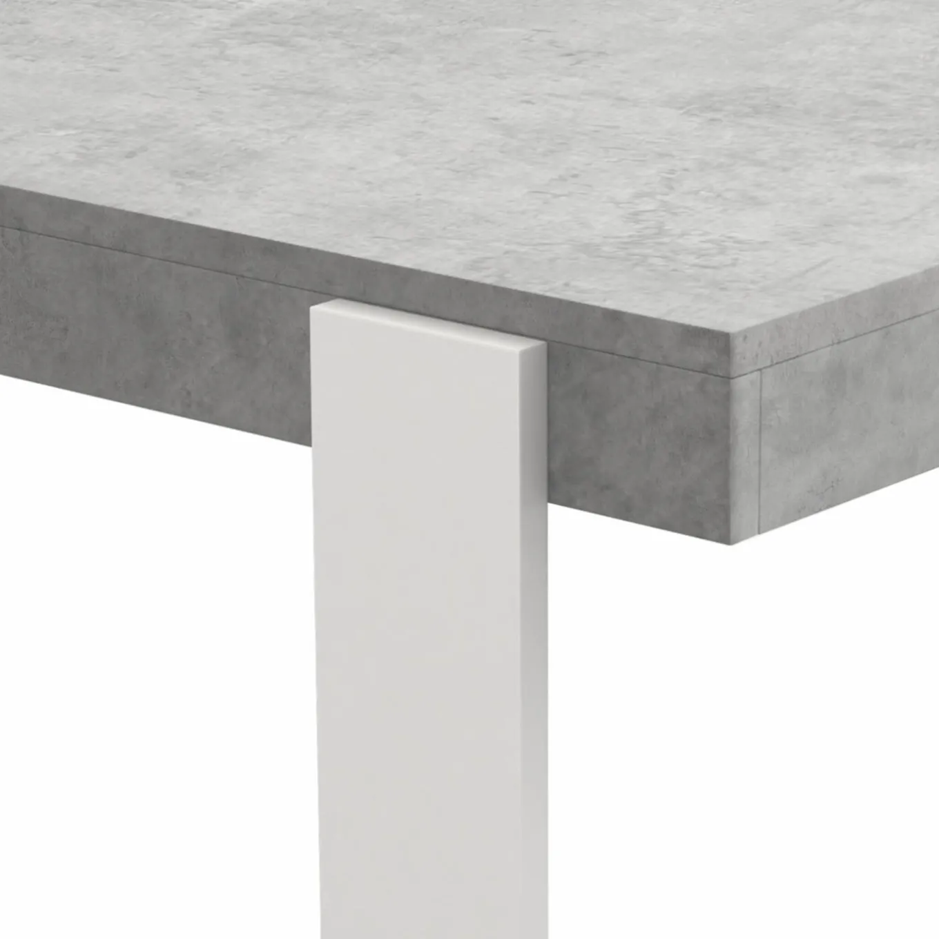 IDMarket Table haute de bar effet béton et blanc 113 cm* Mange Debout|Tables Hautes