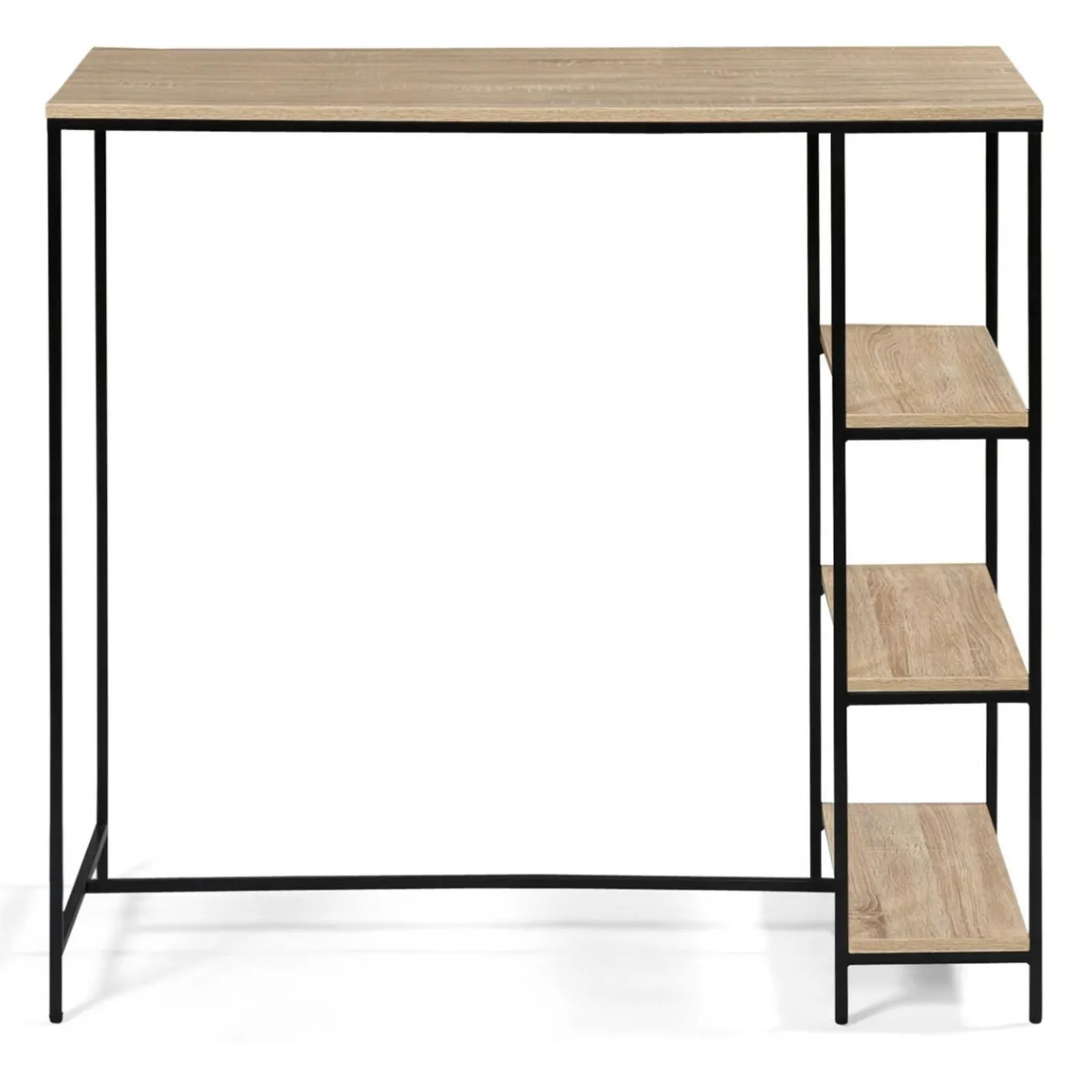 IDMarket Table haute industrielle avec étagères* Meubles Hauts|Collection Industrielle