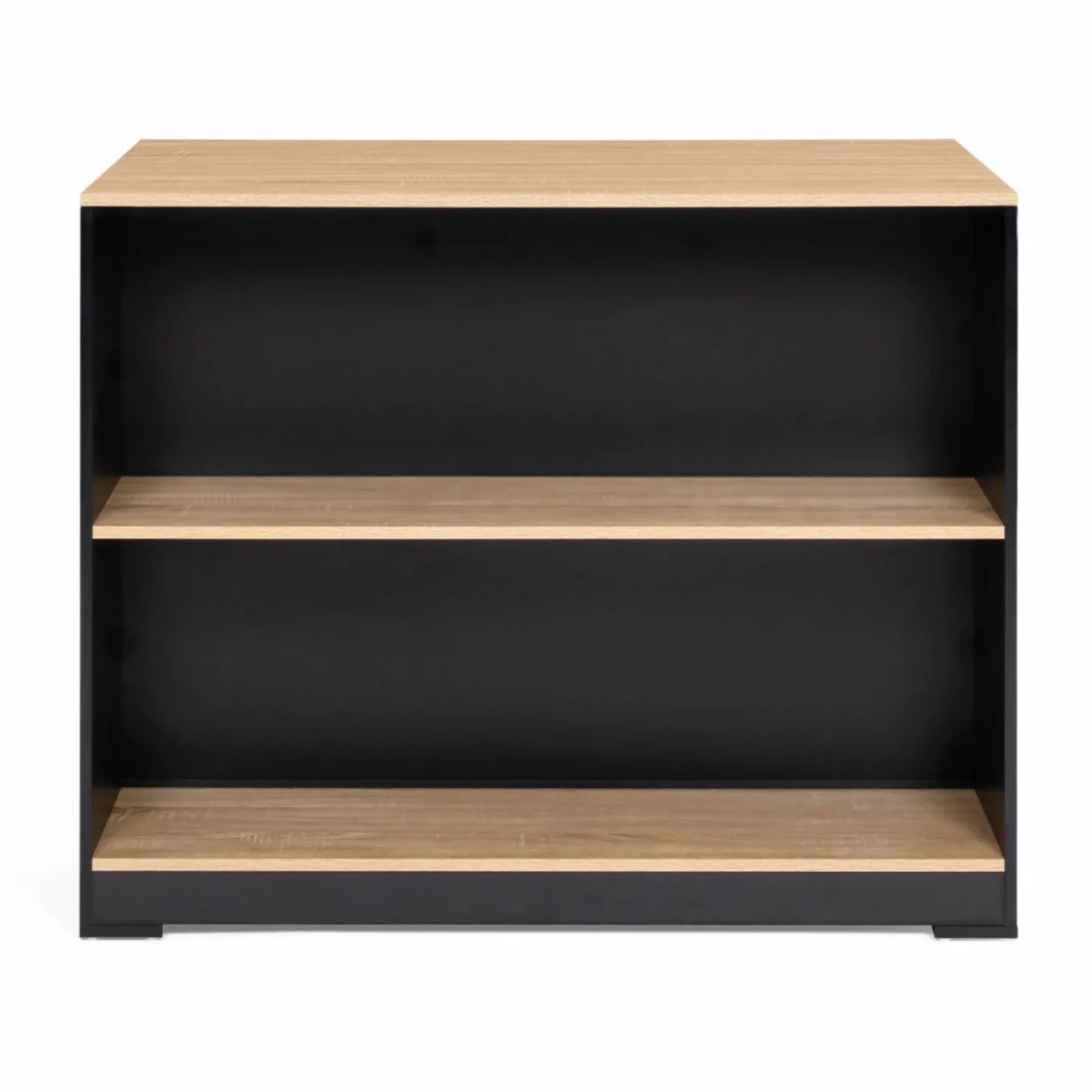 IDMarket Table haute îlot de cuisine noir et bois* Meubles Hauts|Collection Design