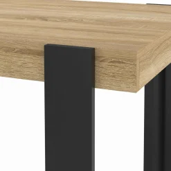 IDMarket Table haute mange debout noir et bois 113 cm* Meubles Hauts|Collection Design