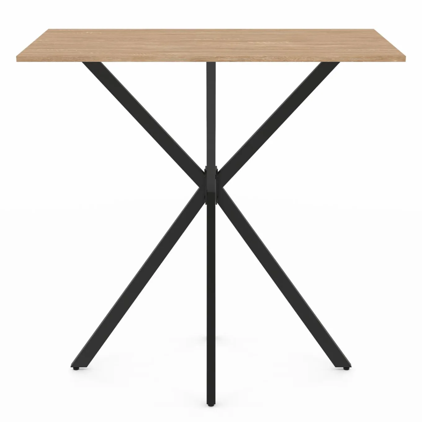 IDMarket Table haute mange debout recangulaire bois et métal noir pied araignée 100 cm* Meubles Hauts|Collection Design