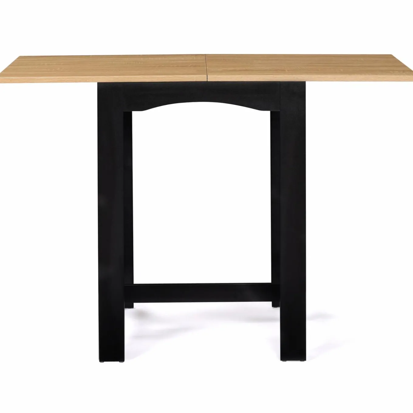 IDMarket Table haute mange-debout extensible noire et bois* Collection Design|Collection Contemporaine