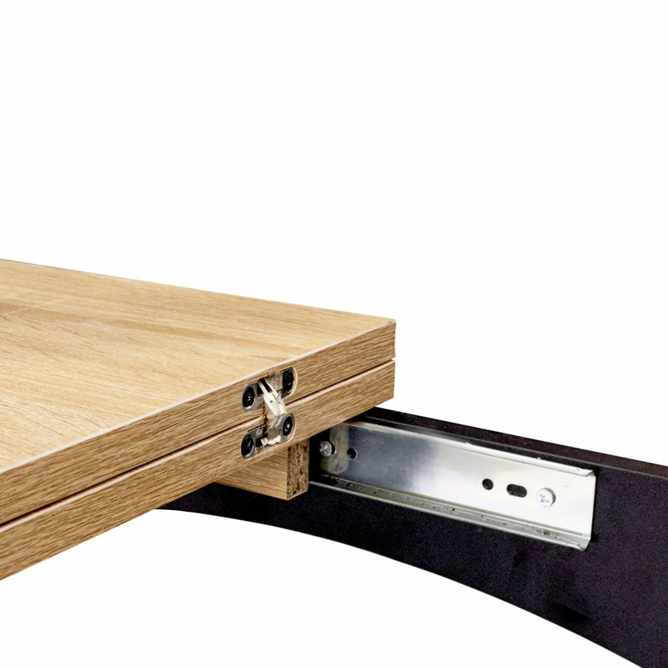 IDMarket Table haute mange-debout extensible noire et bois* Collection Design|Collection Contemporaine