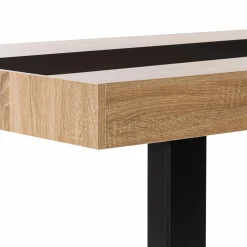 IDMarket Table industrielle bois et noire 6 personnes 160 cm* Meubles En Bois|Collection Design
