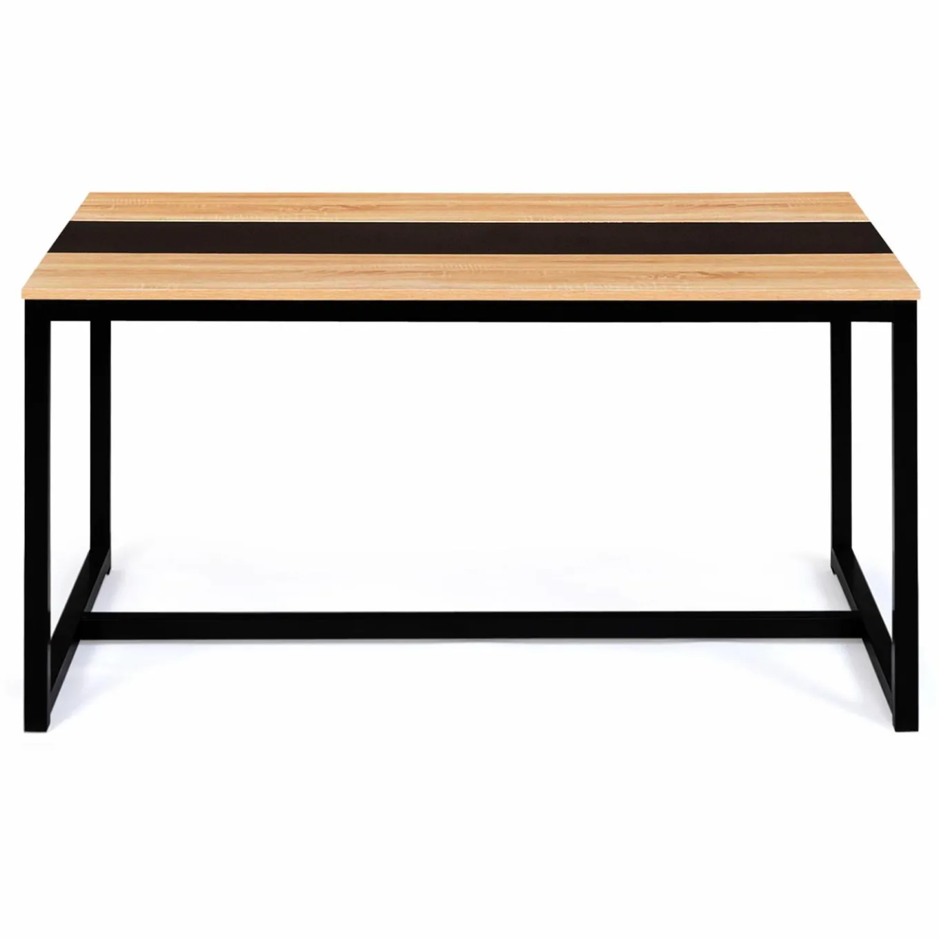 IDMarket Table industrielle bois et métal 6 personnes 120 cm* Meubles En Bois|Collection Industrielle