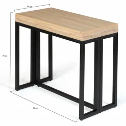 IDMarket Table industrielle extensible 10 personnes 235 cm* Meubles En Bois|Collection Agencement Magasin