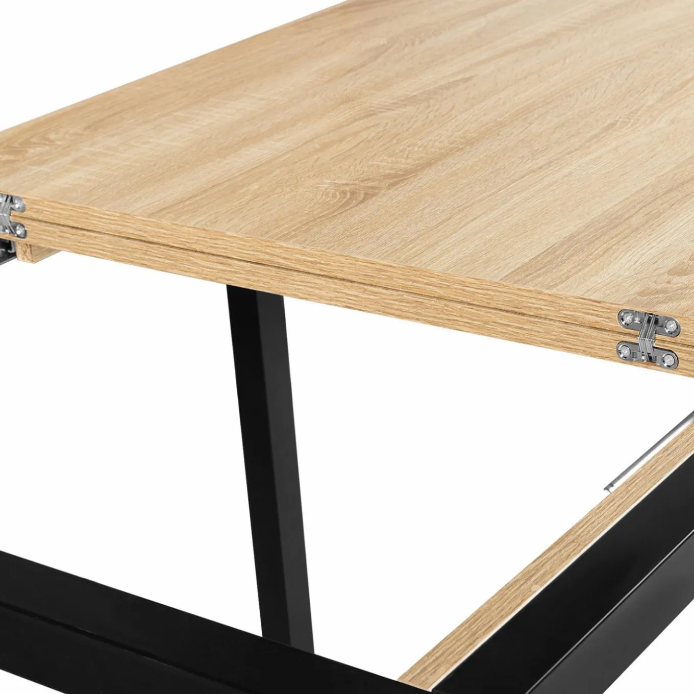 IDMarket Table industrielle extensible 6-8 personnes 160 cm* Meubles En Bois|Collection Industrielle