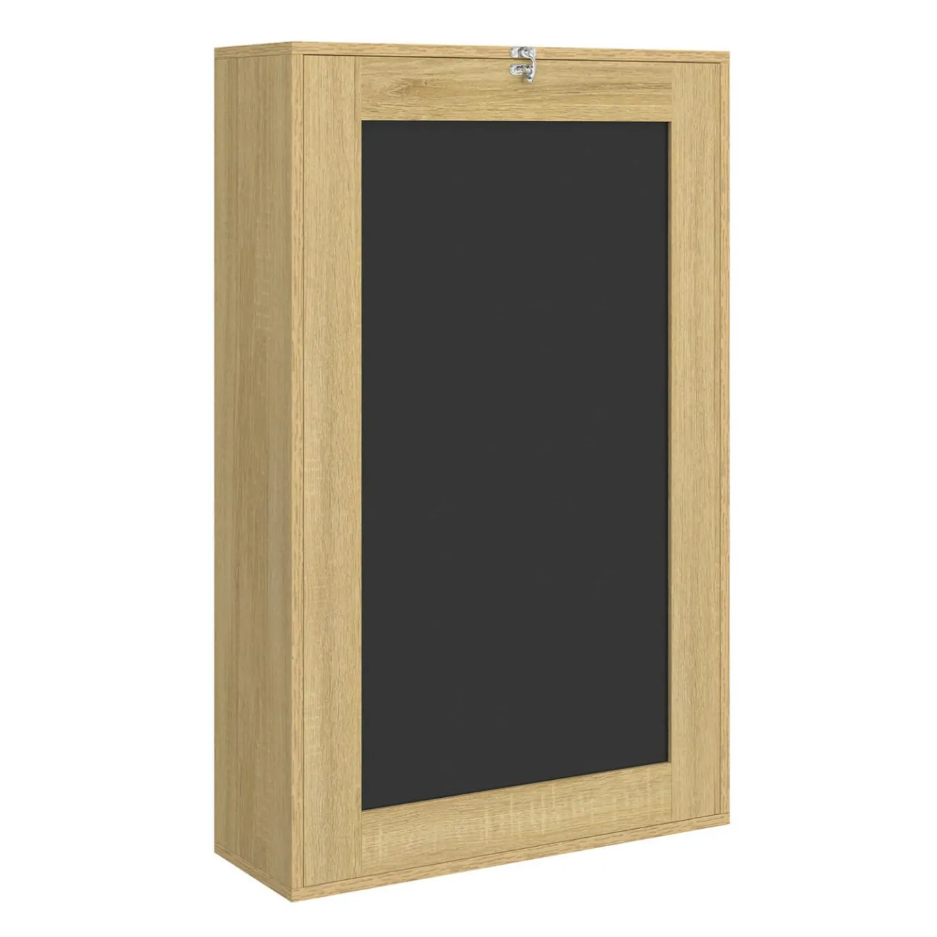 IDMarket Table murale pliable MACCHIA avec étagères et tableau craie 2 personnes bois et noir* Mange Debout|Tables Hautes