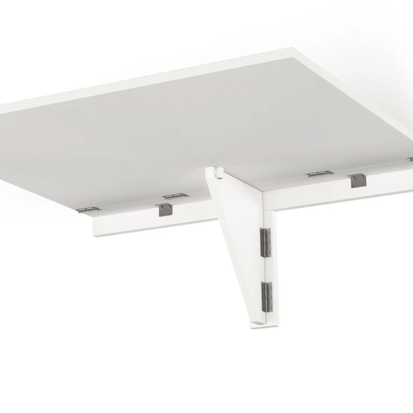 IDMarket Table murale rabattable bois blanc 2 personnes L.70cm* Mange Debout|Tables Hautes