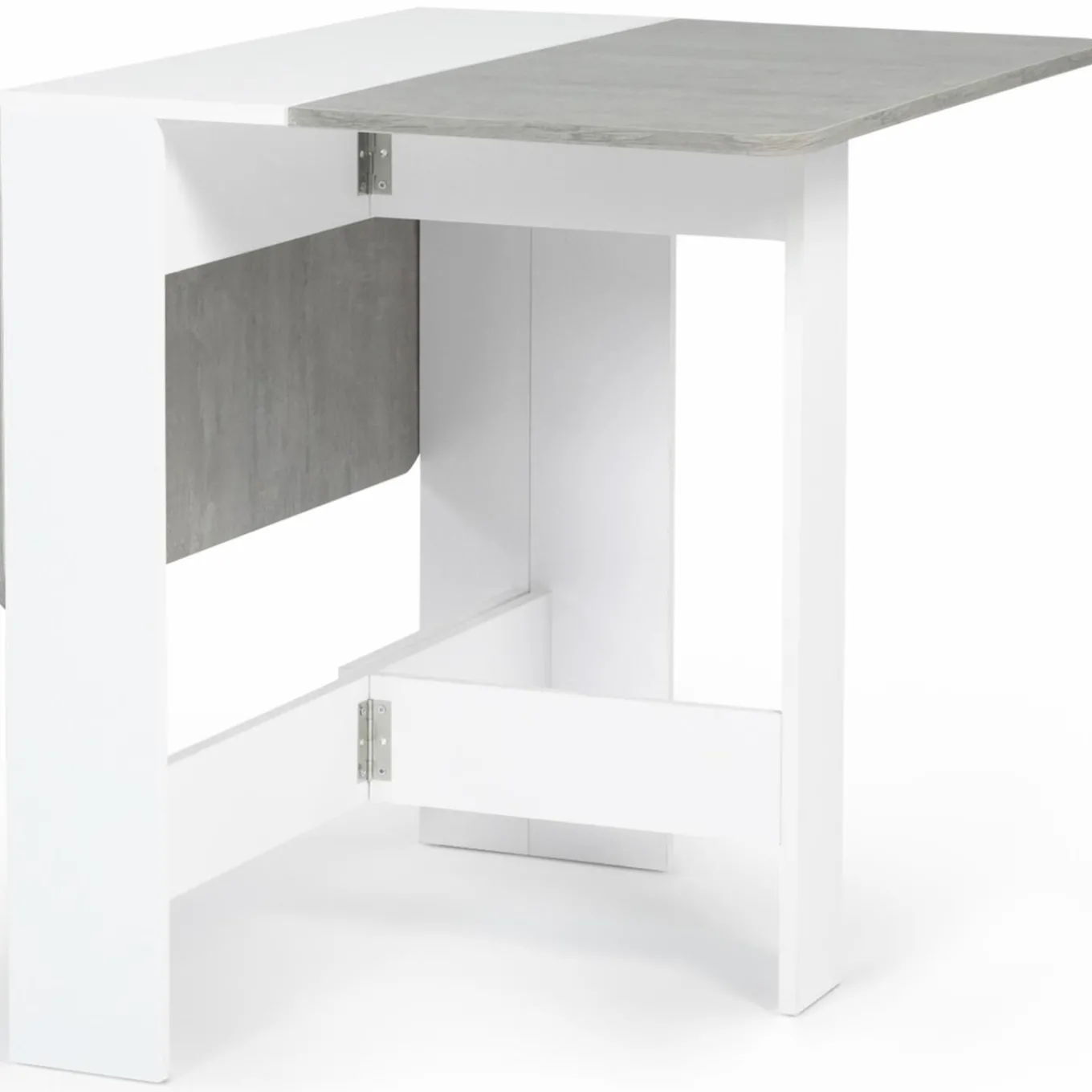 IDMarket Table pliante design blanche et grise* Meubles Blancs|Collection Contemporaine