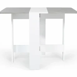 IDMarket Table pliante design blanche et grise* Meubles Blancs|Collection Contemporaine
