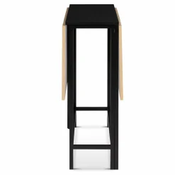 IDMarket Table pliante industrielle bois et métal noir 2-4 personnes* Collection Industrielle|Consoles