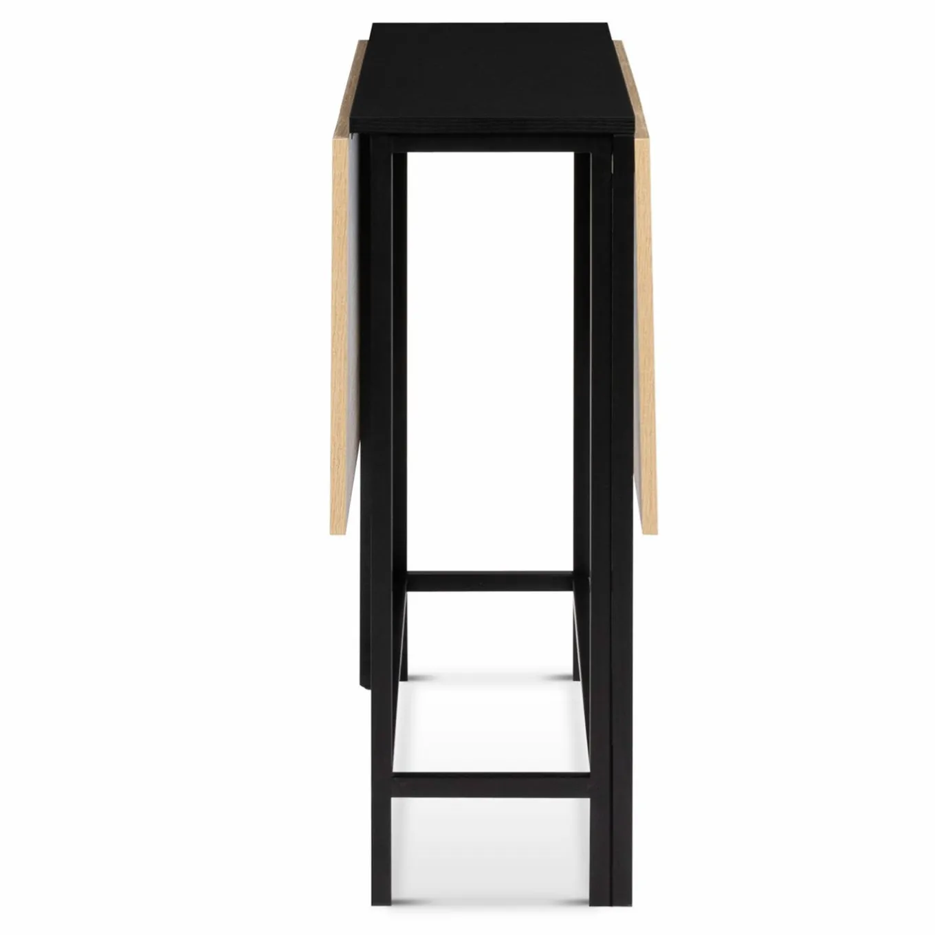 IDMarket Table pliante industrielle bois et métal noir 2-4 personnes* Collection Industrielle|Consoles