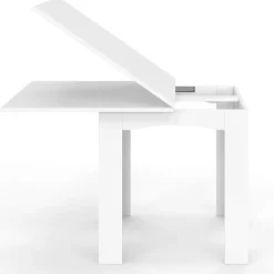 IDMarket Table salle à manger extensible blanche* Meubles Blancs|Collection Contemporaine