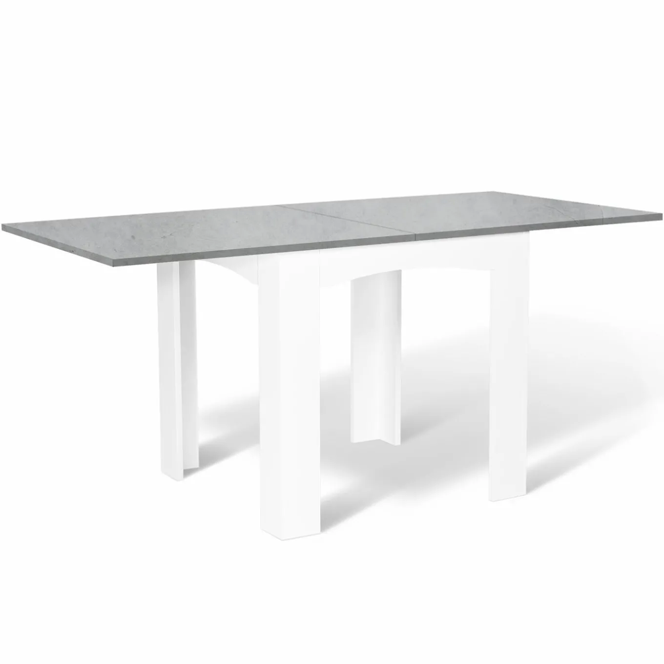 IDMarket Table salle à manger extensible façon béton ciré* Collection Contemporaine|Collection Effet Béton