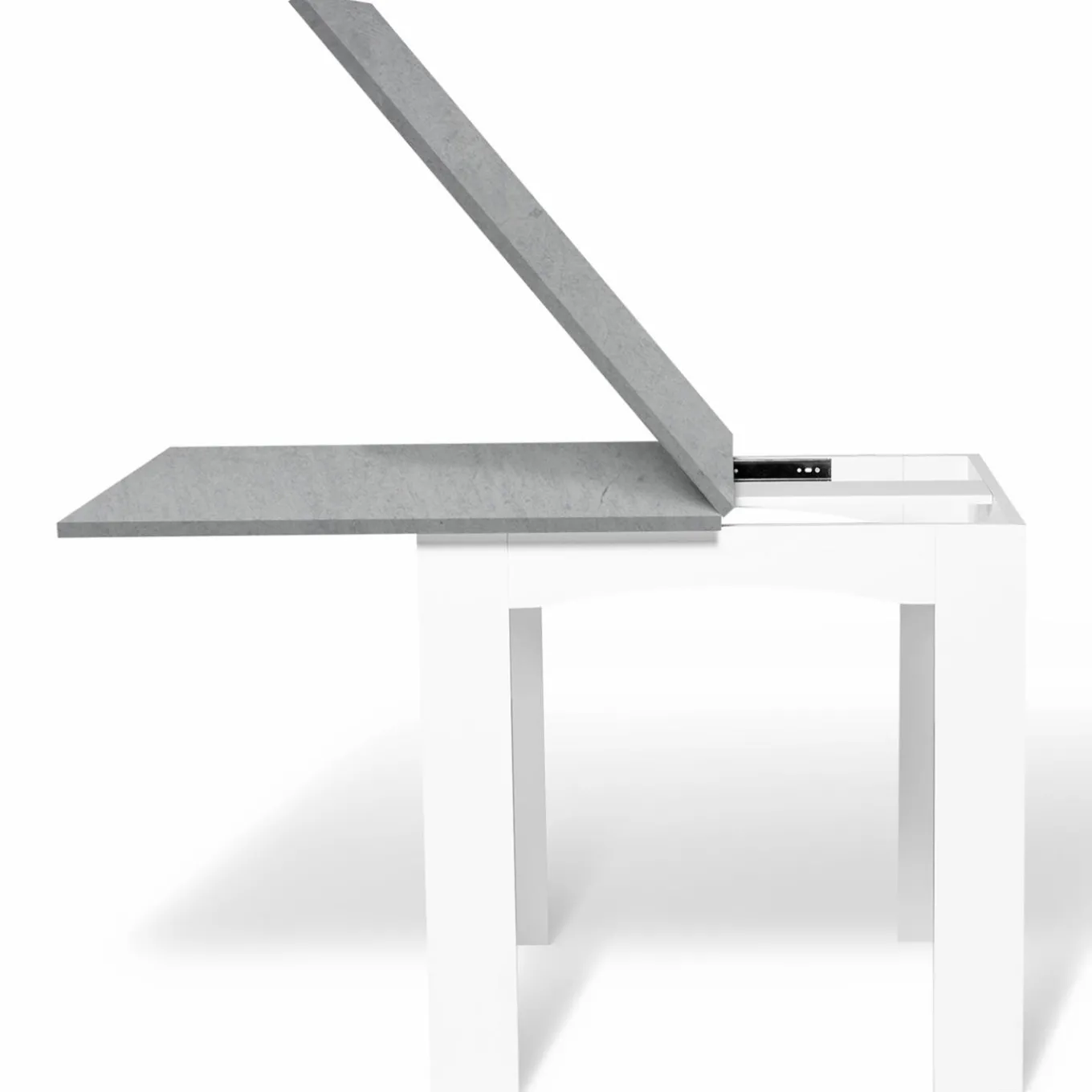 IDMarket Table salle à manger extensible façon béton ciré* Collection Contemporaine|Collection Effet Béton