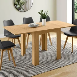 IDMarket Table salle à manger extensible imitation hêtre* Meubles En Bois|Collection Design