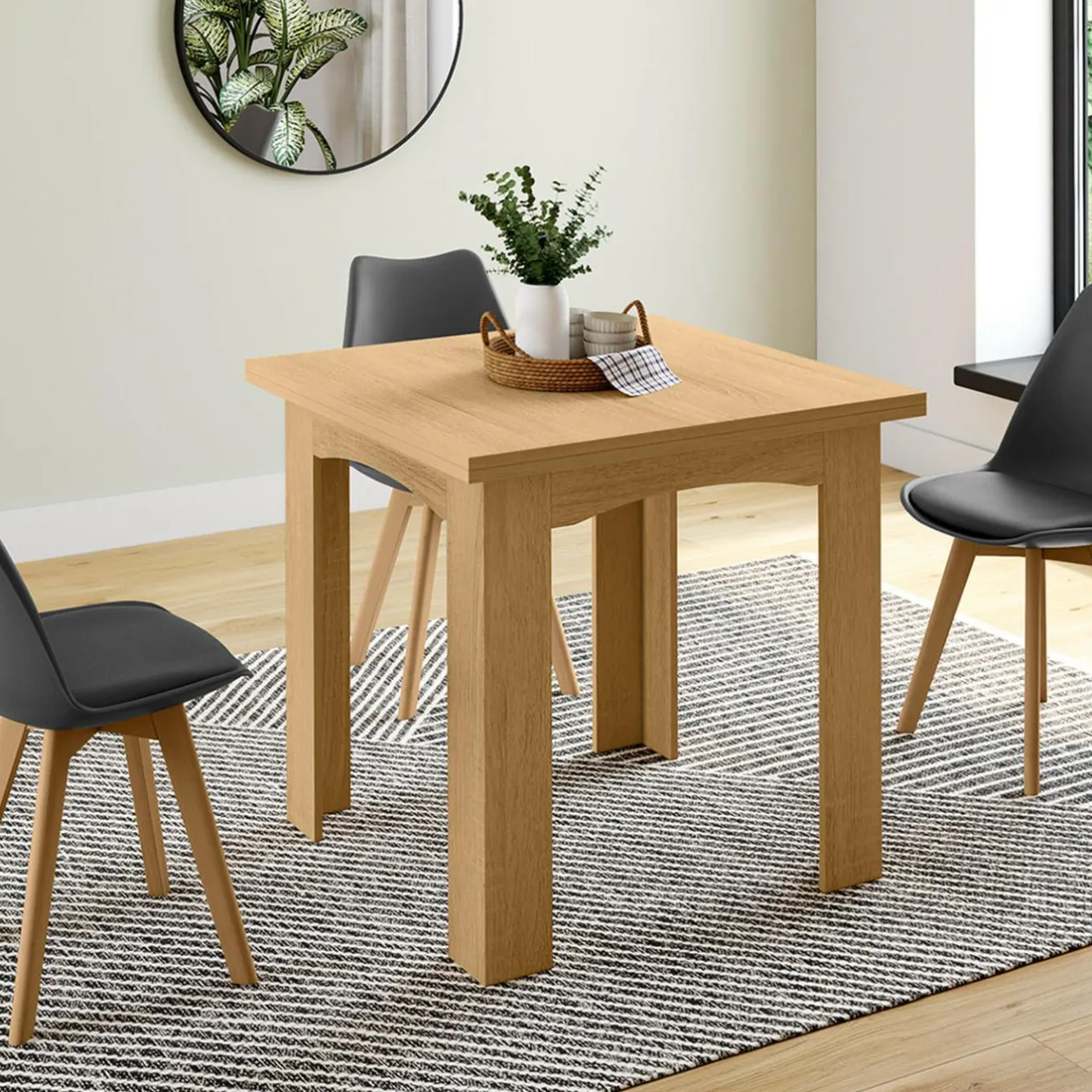 IDMarket Table salle à manger extensible imitation hêtre* Meubles En Bois|Collection Design