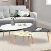 IDMarket Tables basses de salon gigognes scandinaves ovales* Collection Scandinave|Salon Complet