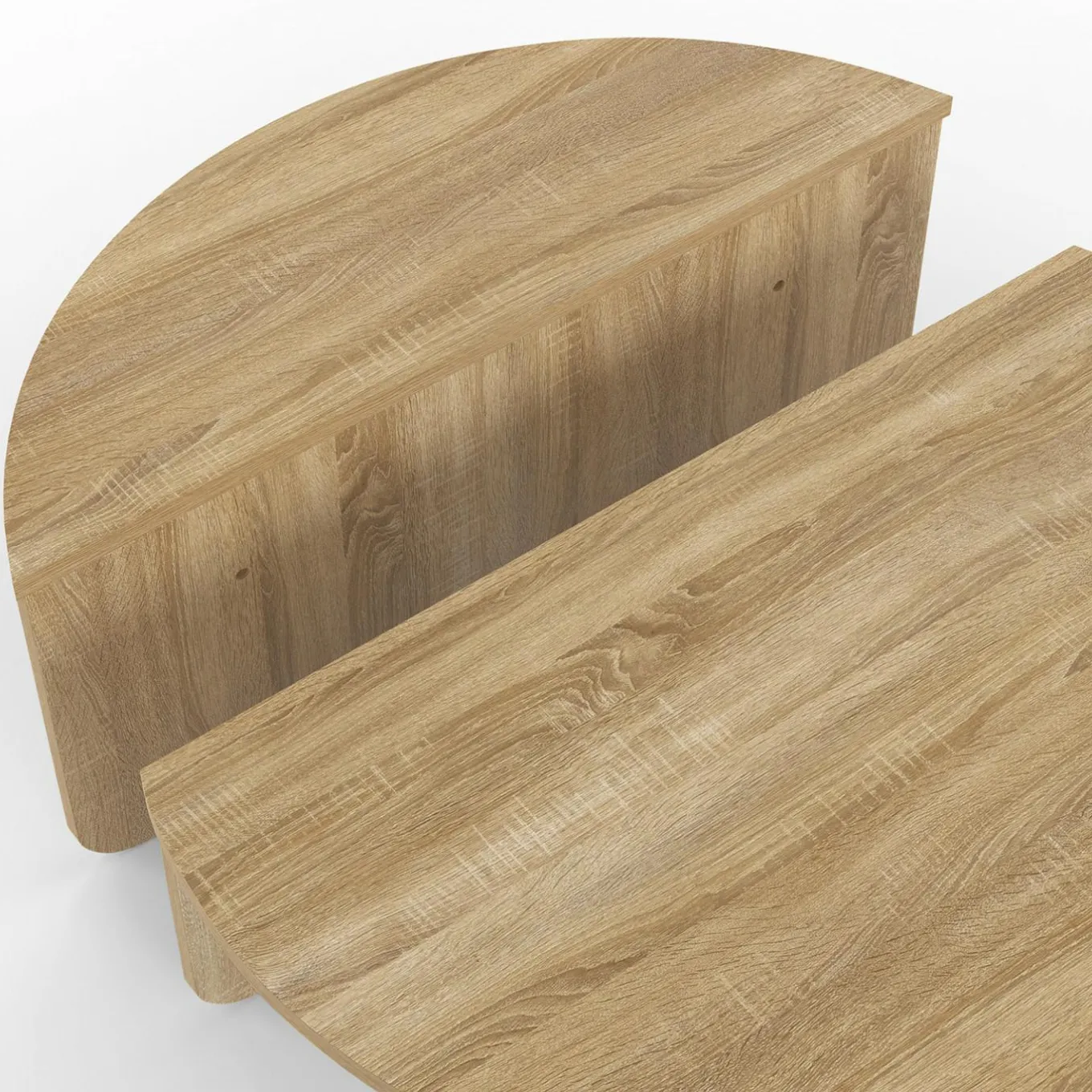 IDMarket Tables basses rondes hêtre* Collection Design|Collection Contemporaine