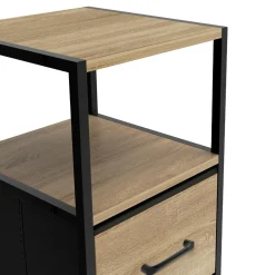 IDMarket Tables de chevet avec 1 tiroir en tissu et 1 niche : lot de 2* Meubles Tiroirs|Meubles Bas