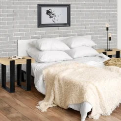 IDMarket Tables de chevet bois et métal noir style loft industriel* Collection Design|Collection Vintage