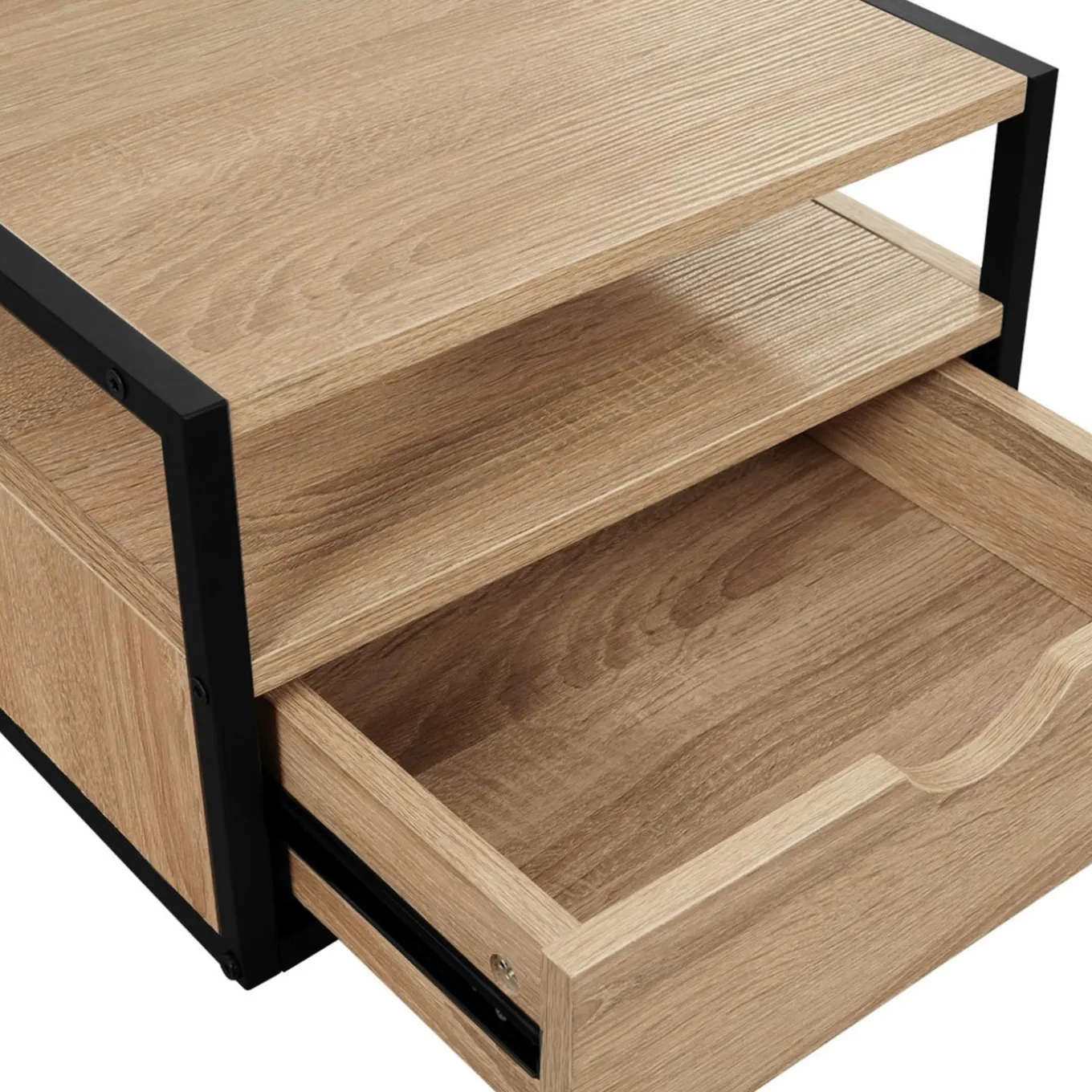 IDMarket Tables de chevet murales bois et métal style industriel* Meubles Tiroirs|Meubles Bas