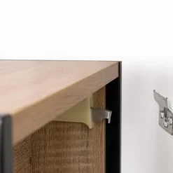 IDMarket Tables de chevet suspendues bois et métal style industriel* Meubles Bas|Meubles En Bois