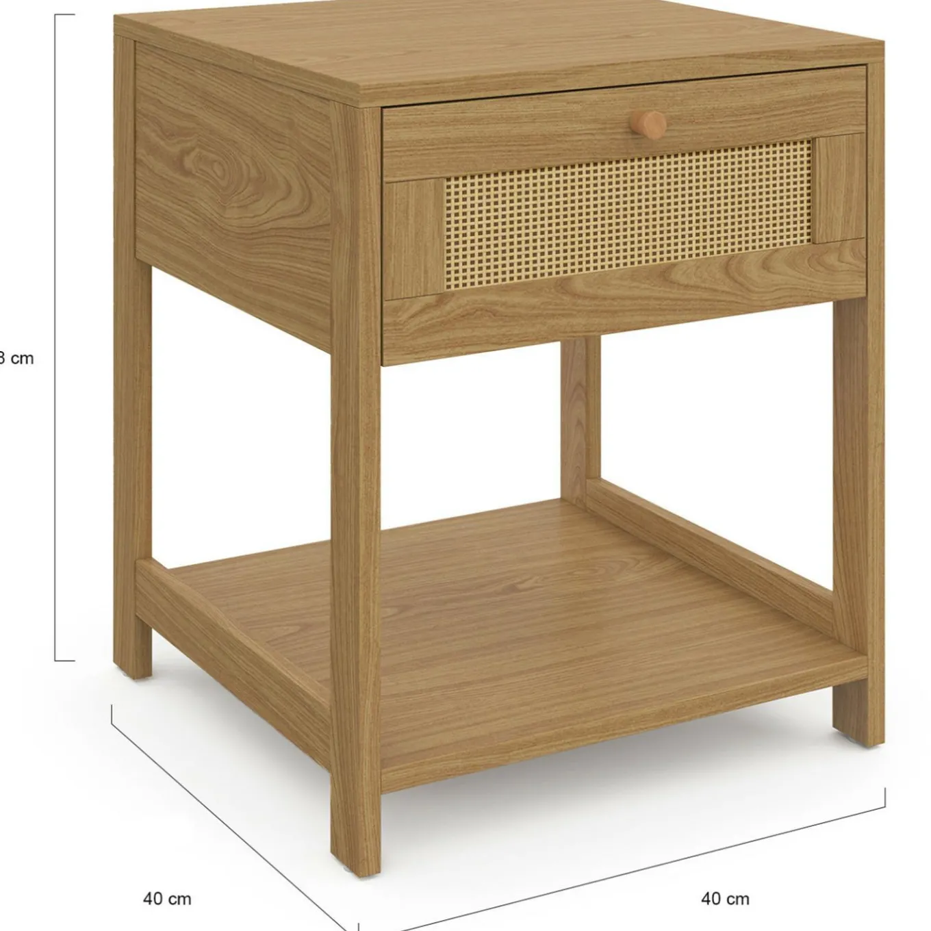 IDMarket Tables de chevet vintage imitation cannage* Meubles Tiroirs|Meubles Bas