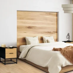 IDMarket Tables de chevets noir et bois industrielles* Meubles Tiroirs|Meubles Bas