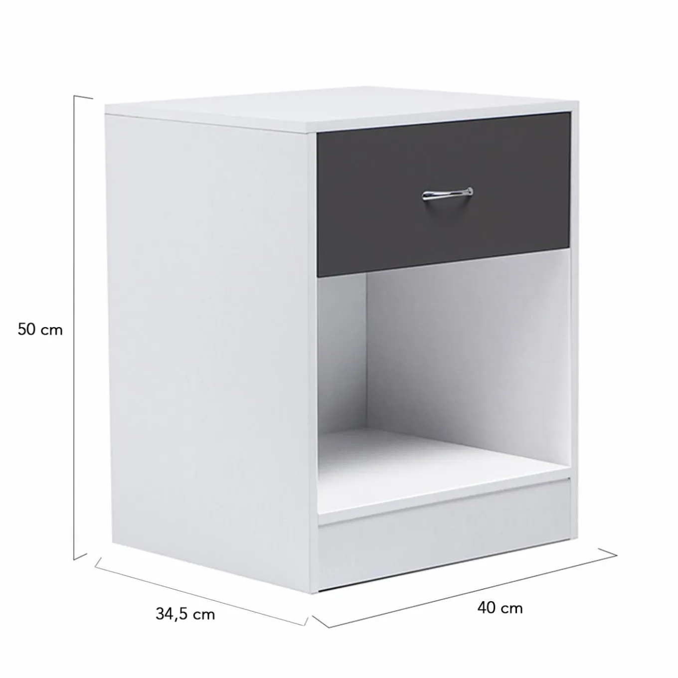 IDMarket Tables de nuit blanches* Meubles Tiroirs|Meubles Bas