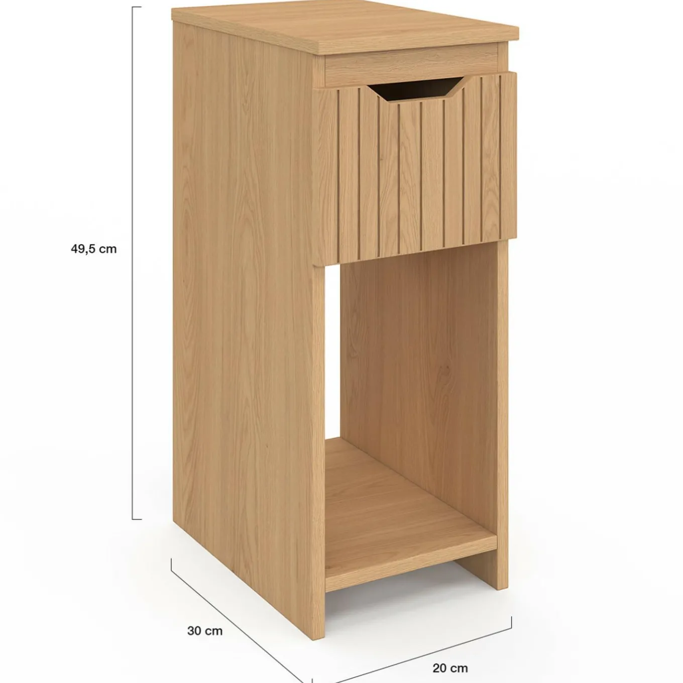 IDMarket Tables de nuit effet lattes et bois* Collection Contemporaine|Chambre Complète Adulte