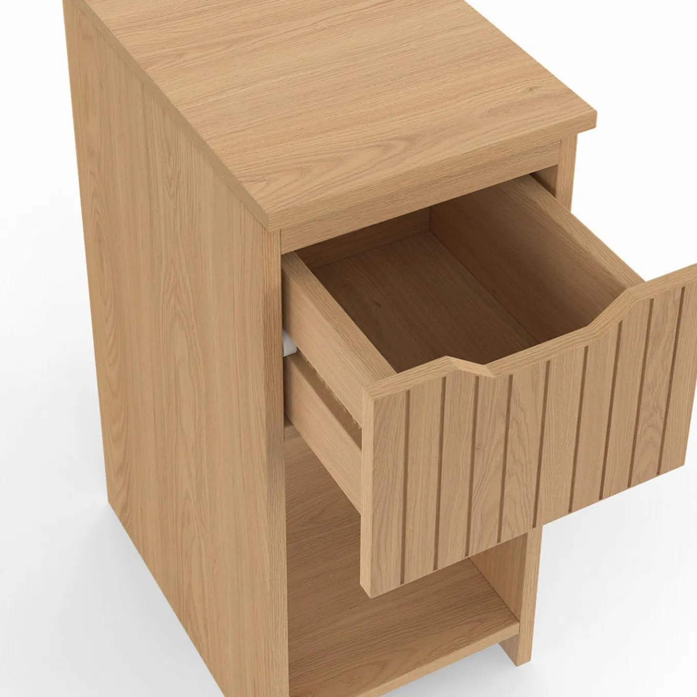 IDMarket Tables de nuit effet lattes et bois* Collection Contemporaine|Chambre Complète Adulte