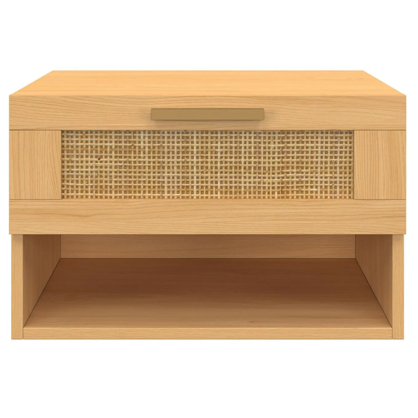 IDMarket Tables de nuit murales cannage et bois* Collection Cannage|Chambre Complète Adulte