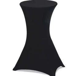 IDMarket Tables hautes pliantes d’extérieur + housses noires* Mobilier Pliant D'Appoint