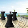 IDMarket Tables mange-debout pliantes avec housse noire* Mobilier Pliant D'Appoint