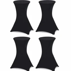 IDMarket Tables mange-debout pliantes avec housse noire* Mobilier Pliant D'Appoint