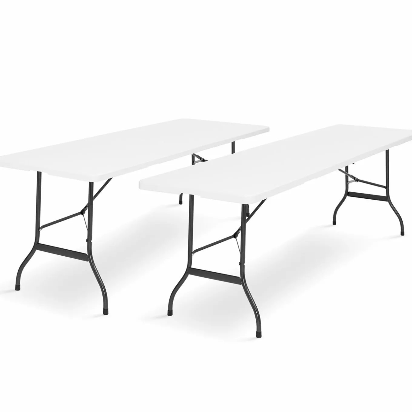 IDMarket Tables pliantes d'extérieur 180 cm blanche* Mobilier Pliant D'Appoint